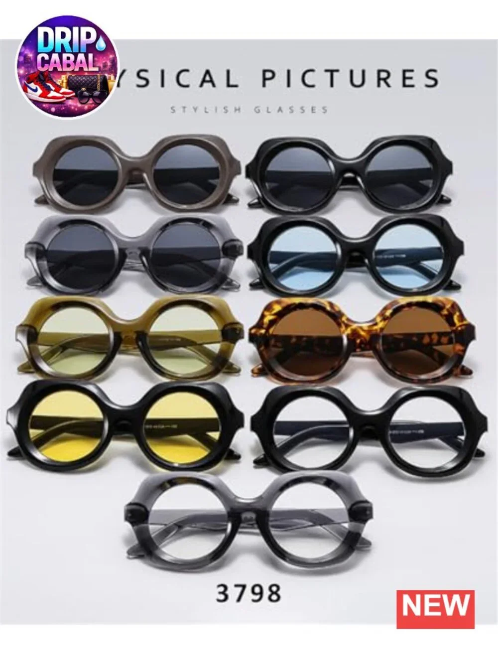 Vintage Gradient Square Sunglasses UV400 Plastic Frame Fashion Shades